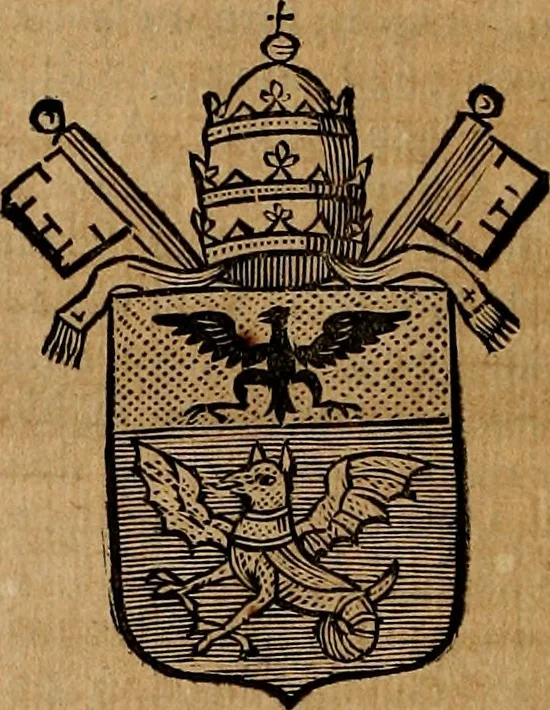 An illustration from Les généaologies historiques des rois, empereurs, &c : et de toutes les maisons souveraines qui ont subsisté jusqu'à présent, exposées dans les cartes généalogiques tirées des meilleurs auteurs, avec des explications historiques et chronologiques .., 1736, leaf 639