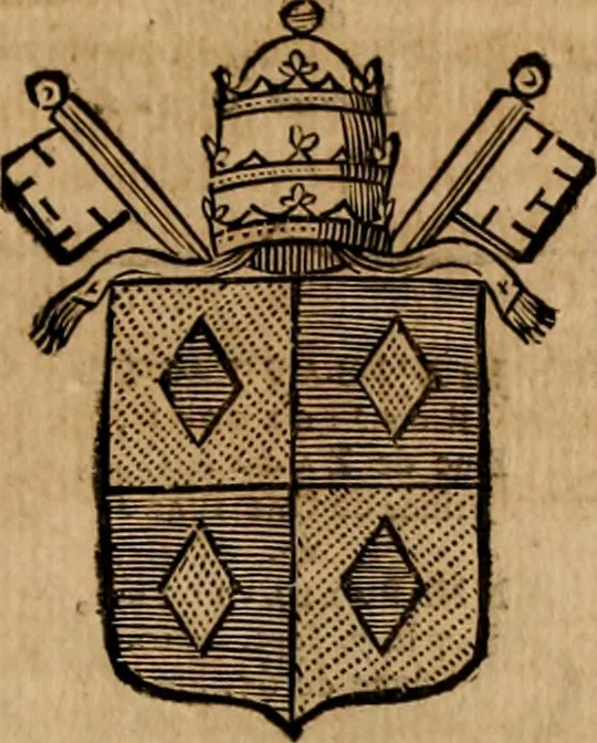 An illustration from Les généaologies historiques des rois, empereurs, &c : et de toutes les maisons souveraines qui ont subsisté jusqu'à présent, exposées dans les cartes généalogiques tirées des meilleurs auteurs, avec des explications historiques et chronologiques .., 1736, leaf 664