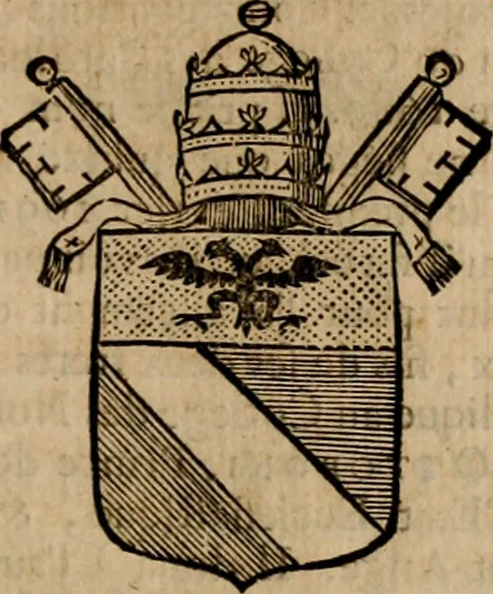 An illustration from Les généaologies historiques des rois, empereurs, &c : et de toutes les maisons souveraines qui ont subsisté jusqu'à présent, exposées dans les cartes généalogiques tirées des meilleurs auteurs, avec des explications historiques et chronologiques .., 1736, leaf 672