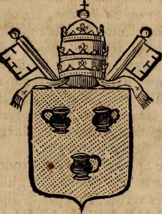 An illustration from Les généaologies historiques des rois, empereurs, &c : et de toutes les maisons souveraines qui ont subsisté jusqu'à présent, exposées dans les cartes généalogiques tirées des meilleurs auteurs, avec des explications historiques et chronologiques .., 1736, leaf 674