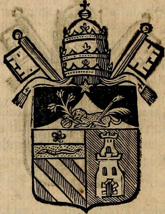 An illustration from Les généaologies historiques des rois, empereurs, &c : et de toutes les maisons souveraines qui ont subsisté jusqu'à présent, exposées dans les cartes généalogiques tirées des meilleurs auteurs, avec des explications historiques et chronologiques .., 1736, leaf 681