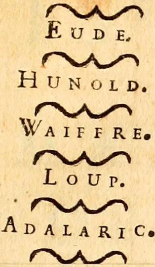 An illustration from Les généaologies historiques des rois, empereurs, &c : et de toutes les maisons souveraines qui ont subsisté jusqu'à présent, exposées dans les cartes généalogiques tirées des meilleurs auteurs, avec des explications historiques et chronologiques .., 1736, leaf 148