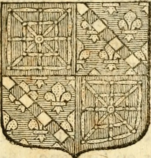 An illustration from Les généaologies historiques des rois, empereurs, &c : et de toutes les maisons souveraines qui ont subsisté jusqu'à présent, exposées dans les cartes généalogiques tirées des meilleurs auteurs, avec des explications historiques et chronologiques .., 1736, leaf 321
