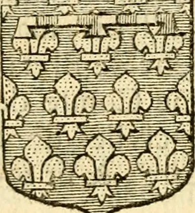 An illustration from Les généaologies historiques des rois, empereurs, &c : et de toutes les maisons souveraines qui ont subsisté jusqu'à présent, exposées dans les cartes généalogiques tirées des meilleurs auteurs, avec des explications historiques et chronologiques .., 1736, leaf 321