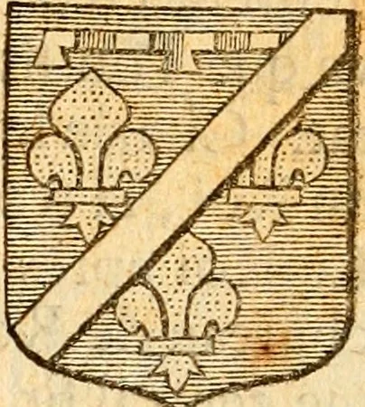 An illustration from Les généaologies historiques des rois, empereurs, &c : et de toutes les maisons souveraines qui ont subsisté jusqu'à présent, exposées dans les cartes généalogiques tirées des meilleurs auteurs, avec des explications historiques et chronologiques .., 1736, leaf 322