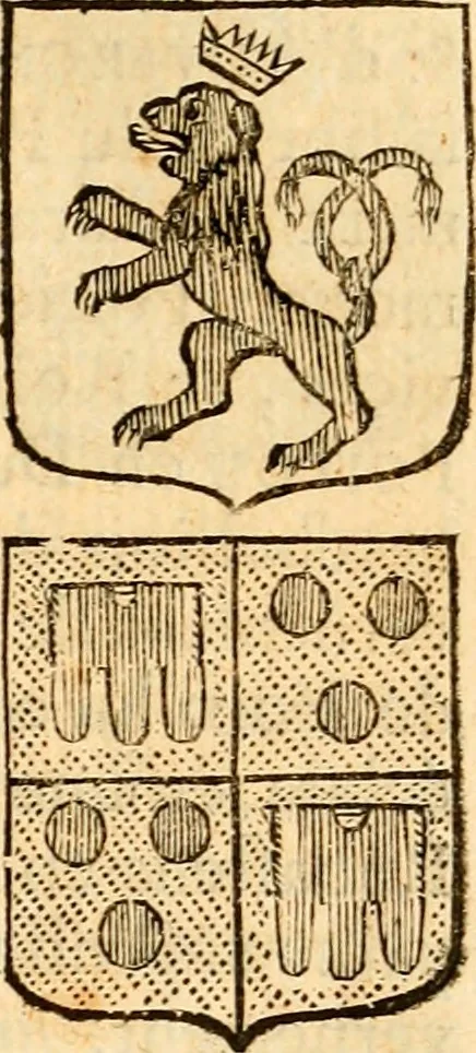An illustration from Les généaologies historiques des rois, empereurs, &c : et de toutes les maisons souveraines qui ont subsisté jusqu'à présent, exposées dans les cartes généalogiques tirées des meilleurs auteurs, avec des explications historiques et chronologiques .., 1736, leaf 324