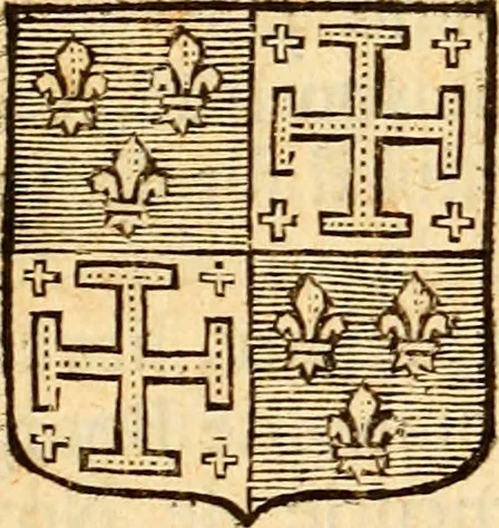 An illustration from Les généaologies historiques des rois, empereurs, &c : et de toutes les maisons souveraines qui ont subsisté jusqu'à présent, exposées dans les cartes généalogiques tirées des meilleurs auteurs, avec des explications historiques et chronologiques .., 1736, leaf 346