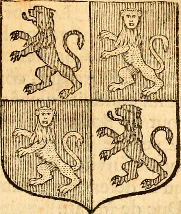 An illustration from Les généaologies historiques des rois, empereurs, &c : et de toutes les maisons souveraines qui ont subsisté jusqu'à présent, exposées dans les cartes généalogiques tirées des meilleurs auteurs, avec des explications historiques et chronologiques .., 1736, leaf 358