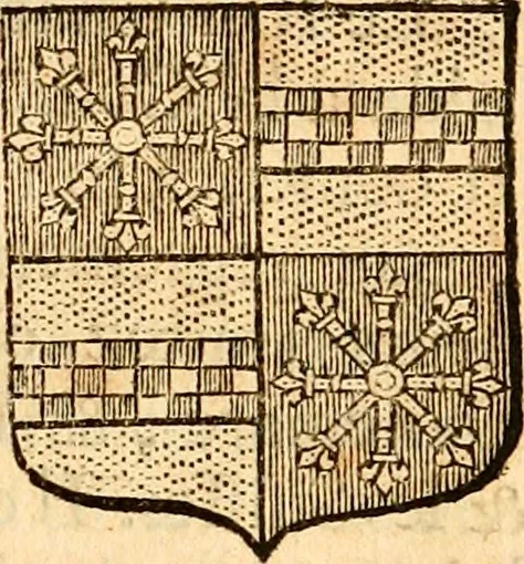 An illustration from Les généaologies historiques des rois, empereurs, &c : et de toutes les maisons souveraines qui ont subsisté jusqu'à présent, exposées dans les cartes généalogiques tirées des meilleurs auteurs, avec des explications historiques et chronologiques .., 1736, leaf 358