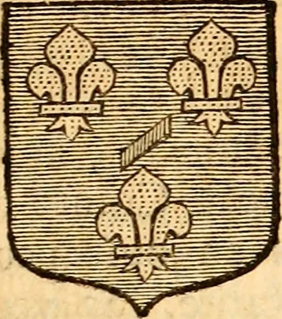 An illustration from Les généaologies historiques des rois, empereurs, &c : et de toutes les maisons souveraines qui ont subsisté jusqu'à présent, exposées dans les cartes généalogiques tirées des meilleurs auteurs, avec des explications historiques et chronologiques .., 1736, leaf 396