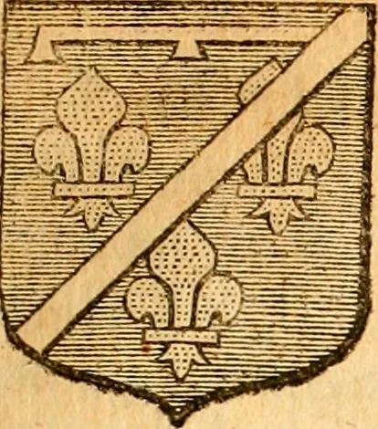 An illustration from Les généaologies historiques des rois, empereurs, &c : et de toutes les maisons souveraines qui ont subsisté jusqu'à présent, exposées dans les cartes généalogiques tirées des meilleurs auteurs, avec des explications historiques et chronologiques .., 1736, leaf 398
