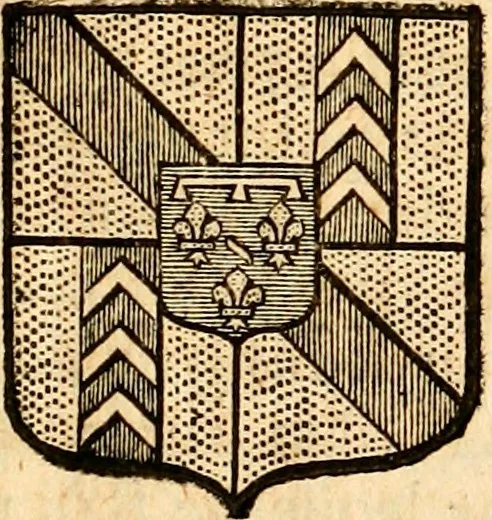 An illustration from Les généaologies historiques des rois, empereurs, &c : et de toutes les maisons souveraines qui ont subsisté jusqu'à présent, exposées dans les cartes généalogiques tirées des meilleurs auteurs, avec des explications historiques et chronologiques .., 1736, leaf 406