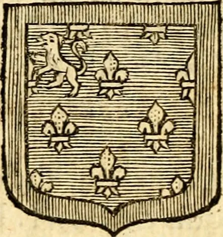 An illustration from Les généaologies historiques des rois, empereurs, &c : et de toutes les maisons souveraines qui ont subsisté jusqu'à présent, exposées dans les cartes généalogiques tirées des meilleurs auteurs, avec des explications historiques et chronologiques .., 1736, leaf 433