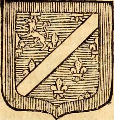 An illustration from Les généaologies historiques des rois, empereurs, &c : et de toutes les maisons souveraines qui ont subsisté jusqu'à présent, exposées dans les cartes généalogiques tirées des meilleurs auteurs, avec des explications historiques et chronologiques .., 1736, leaf 436