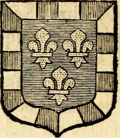 An illustration from Les généaologies historiques des rois, empereurs, &c : et de toutes les maisons souveraines qui ont subsisté jusqu'à présent, exposées dans les cartes généalogiques tirées des meilleurs auteurs, avec des explications historiques et chronologiques .., 1736, leaf 439