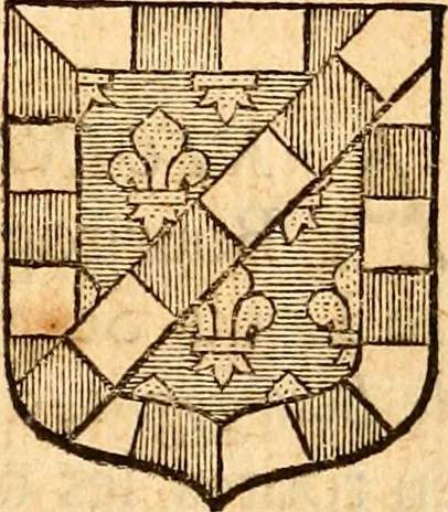 An illustration from Les généaologies historiques des rois, empereurs, &c : et de toutes les maisons souveraines qui ont subsisté jusqu'à présent, exposées dans les cartes généalogiques tirées des meilleurs auteurs, avec des explications historiques et chronologiques .., 1736, leaf 454