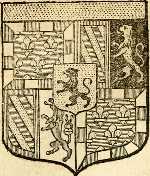 An illustration from Les généaologies historiques des rois, empereurs, &c : et de toutes les maisons souveraines qui ont subsisté jusqu'à présent, exposées dans les cartes généalogiques tirées des meilleurs auteurs, avec des explications historiques et chronologiques .., 1736, leaf 463