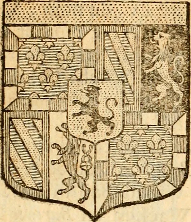 An illustration from Les généaologies historiques des rois, empereurs, &c : et de toutes les maisons souveraines qui ont subsisté jusqu'à présent, exposées dans les cartes généalogiques tirées des meilleurs auteurs, avec des explications historiques et chronologiques .., 1736, leaf 464