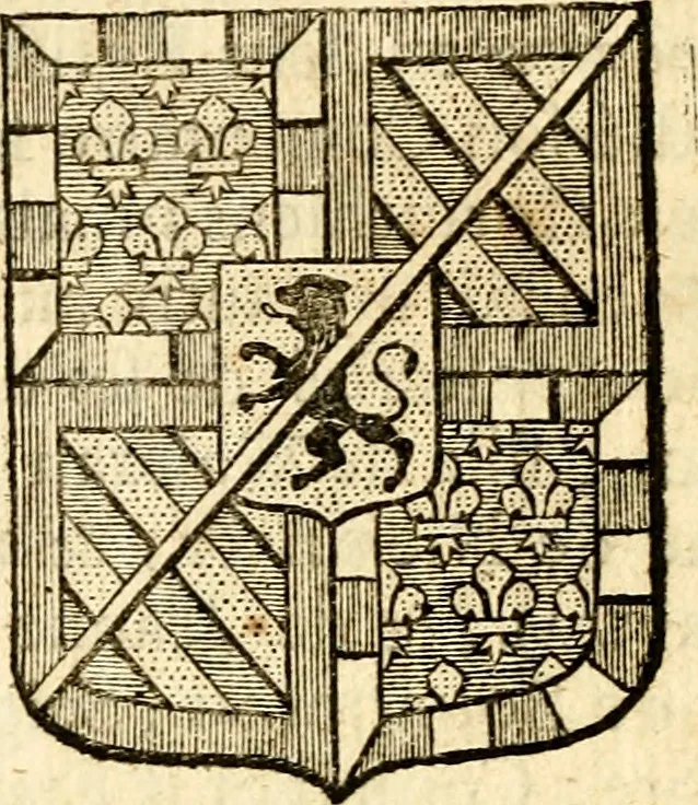 An illustration from Les généaologies historiques des rois, empereurs, &c : et de toutes les maisons souveraines qui ont subsisté jusqu'à présent, exposées dans les cartes généalogiques tirées des meilleurs auteurs, avec des explications historiques et chronologiques .., 1736, leaf 473