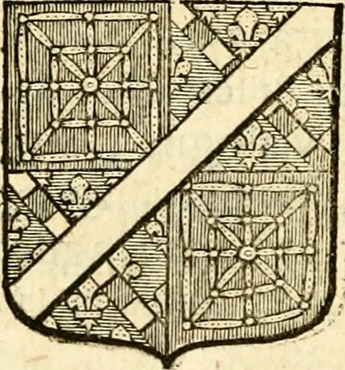 An illustration from Les généaologies historiques des rois, empereurs, &c : et de toutes les maisons souveraines qui ont subsisté jusqu'à présent, exposées dans les cartes généalogiques tirées des meilleurs auteurs, avec des explications historiques et chronologiques .., 1736, leaf 505