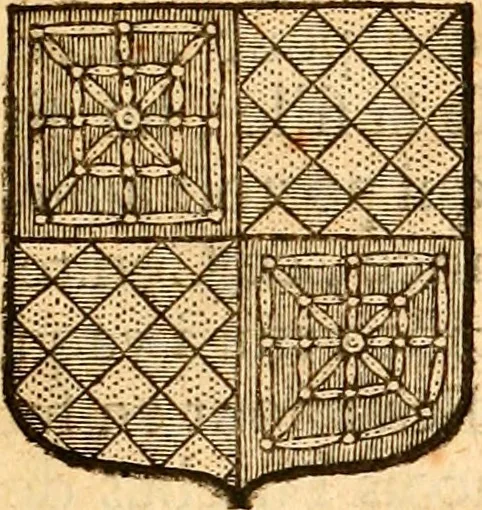 An illustration from Les généaologies historiques des rois, empereurs, &c : et de toutes les maisons souveraines qui ont subsisté jusqu'à présent, exposées dans les cartes généalogiques tirées des meilleurs auteurs, avec des explications historiques et chronologiques .., 1736, leaf 512