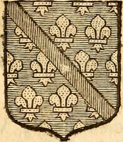 An illustration from Les généaologies historiques des rois, empereurs, &c : et de toutes les maisons souveraines qui ont subsisté jusqu'à présent, exposées dans les cartes généalogiques tirées des meilleurs auteurs, avec des explications historiques et chronologiques .., 1736, leaf 516