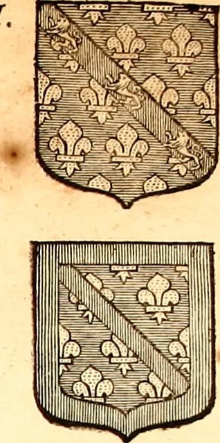 An illustration from Les généaologies historiques des rois, empereurs, &c : et de toutes les maisons souveraines qui ont subsisté jusqu'à présent, exposées dans les cartes généalogiques tirées des meilleurs auteurs, avec des explications historiques et chronologiques .., 1736, leaf 517