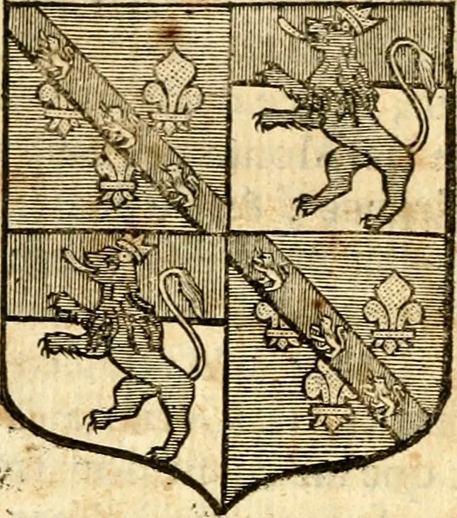An illustration from Les généaologies historiques des rois, empereurs, &c : et de toutes les maisons souveraines qui ont subsisté jusqu'à présent, exposées dans les cartes généalogiques tirées des meilleurs auteurs, avec des explications historiques et chronologiques .., 1736, leaf 559