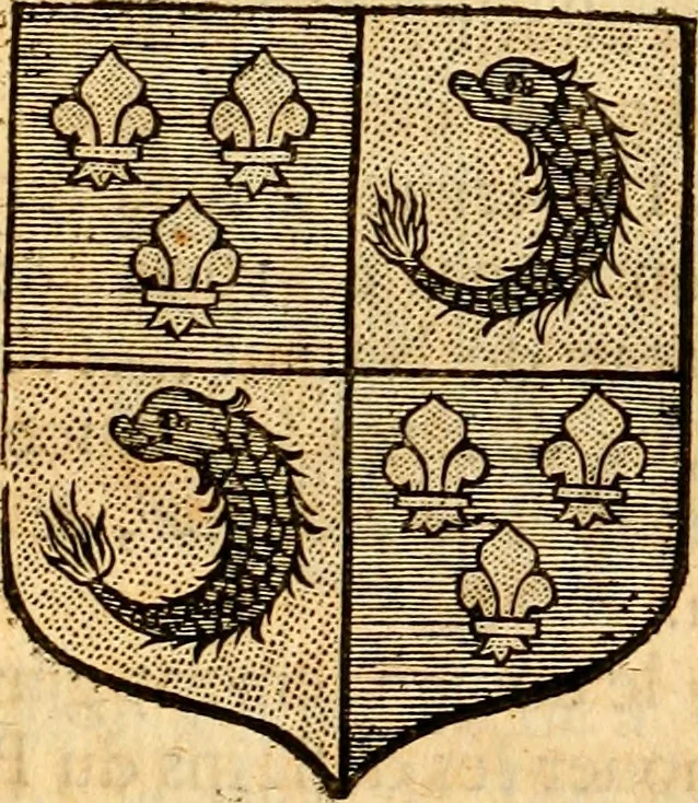 An illustration from Les généaologies historiques des rois, empereurs, &c : et de toutes les maisons souveraines qui ont subsisté jusqu'à présent, exposées dans les cartes généalogiques tirées des meilleurs auteurs, avec des explications historiques et chronologiques .., 1736, leaf 598