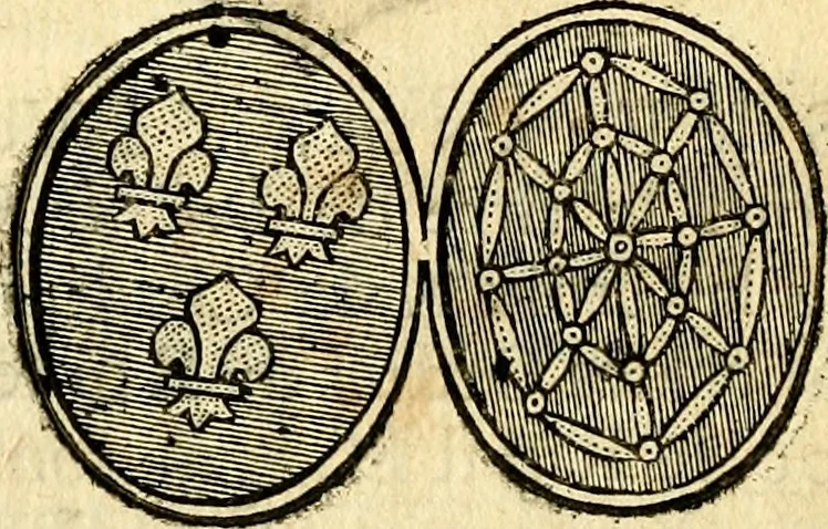 An illustration from Les généaologies historiques des rois, empereurs, &c : et de toutes les maisons souveraines qui ont subsisté jusqu'à présent, exposées dans les cartes généalogiques tirées des meilleurs auteurs, avec des explications historiques et chronologiques .., 1736, leaf 601