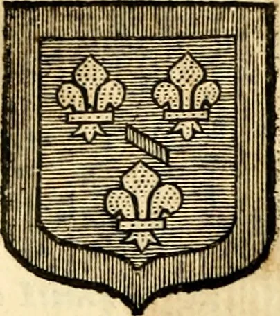 An illustration from Les généaologies historiques des rois, empereurs, &c : et de toutes les maisons souveraines qui ont subsisté jusqu'à présent, exposées dans les cartes généalogiques tirées des meilleurs auteurs, avec des explications historiques et chronologiques .., 1736, leaf 633
