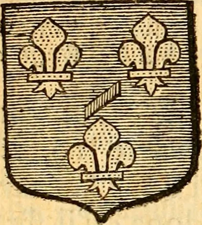 An illustration from Les généaologies historiques des rois, empereurs, &c : et de toutes les maisons souveraines qui ont subsisté jusqu'à présent, exposées dans les cartes généalogiques tirées des meilleurs auteurs, avec des explications historiques et chronologiques .., 1736, leaf 656