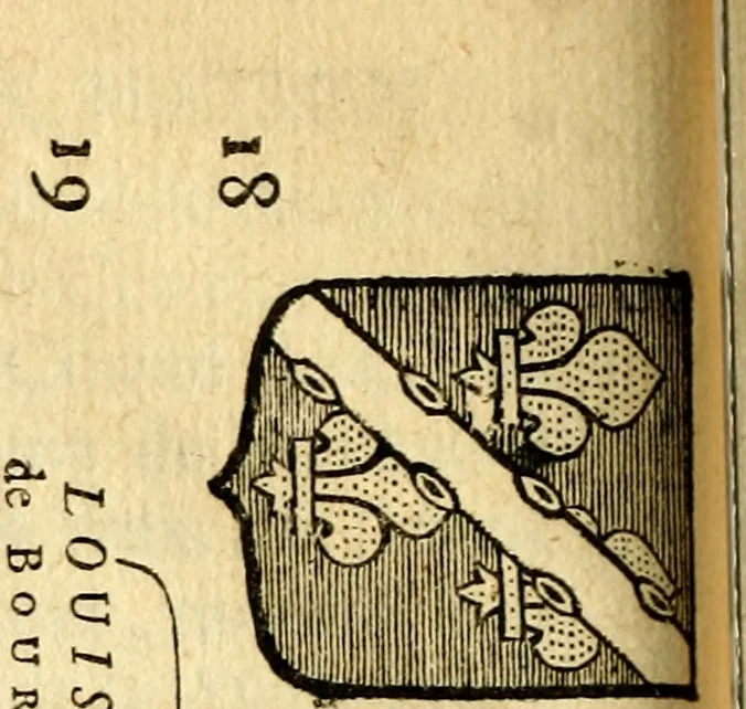 An illustration from Les généaologies historiques des rois, empereurs, &c : et de toutes les maisons souveraines qui ont subsisté jusqu'à présent, exposées dans les cartes généalogiques tirées des meilleurs auteurs, avec des explications historiques et chronologiques .., 1736, leaf 685