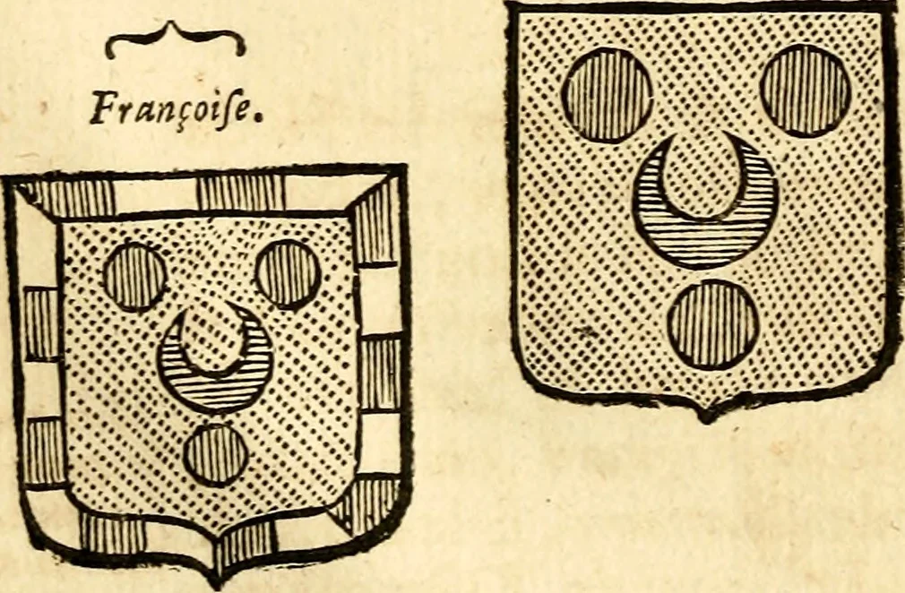 An illustration from Les généaologies historiques des rois, empereurs, &c : et de toutes les maisons souveraines qui ont subsisté jusqu'à présent, exposées dans les cartes généalogiques tirées des meilleurs auteurs, avec des explications historiques et chronologiques .., 1736, leaf 741