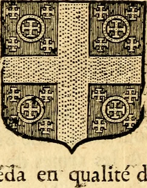 An illustration from Les généaologies historiques des rois, empereurs, &c : et de toutes les maisons souveraines qui ont subsisté jusqu'à présent, exposées dans les cartes généalogiques tirées des meilleurs auteurs, avec des explications historiques et chronologiques .., 1736, leaf 745