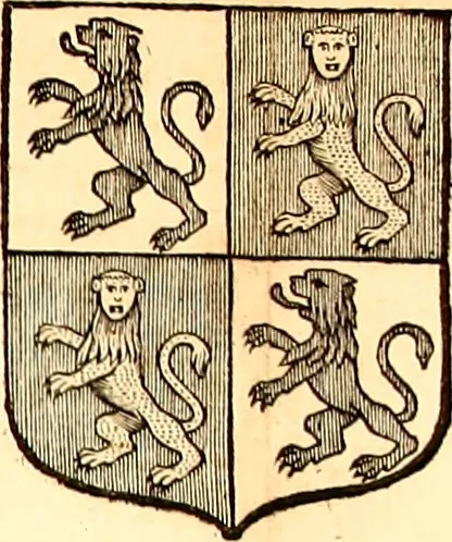 An illustration from Les généaologies historiques des rois, empereurs, &c : et de toutes les maisons souveraines qui ont subsisté jusqu'à présent, exposées dans les cartes généalogiques tirées des meilleurs auteurs, avec des explications historiques et chronologiques .., 1736, leaf 86