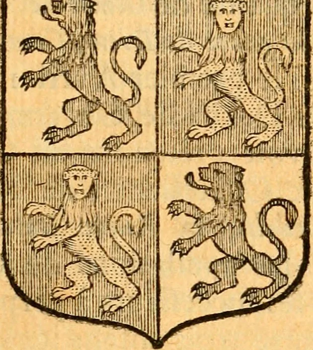 An illustration from Les généaologies historiques des rois, empereurs, &c : et de toutes les maisons souveraines qui ont subsisté jusqu'à présent, exposées dans les cartes généalogiques tirées des meilleurs auteurs, avec des explications historiques et chronologiques .., 1736, leaf 88