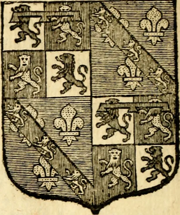 An illustration from Les généaologies historiques des rois, empereurs, &c : et de toutes les maisons souveraines qui ont subsisté jusqu'à présent, exposées dans les cartes généalogiques tirées des meilleurs auteurs, avec des explications historiques et chronologiques .., 1736, leaf 95