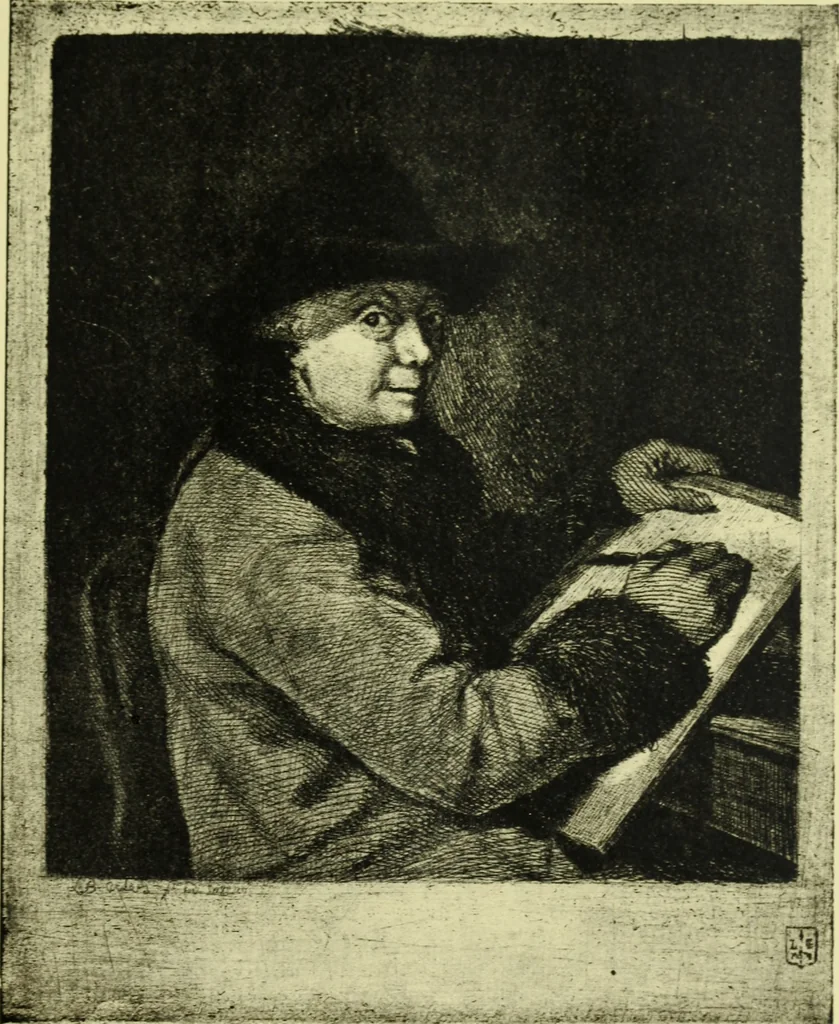An illustration from Les graveurs liégeois, 1908, leaf 116