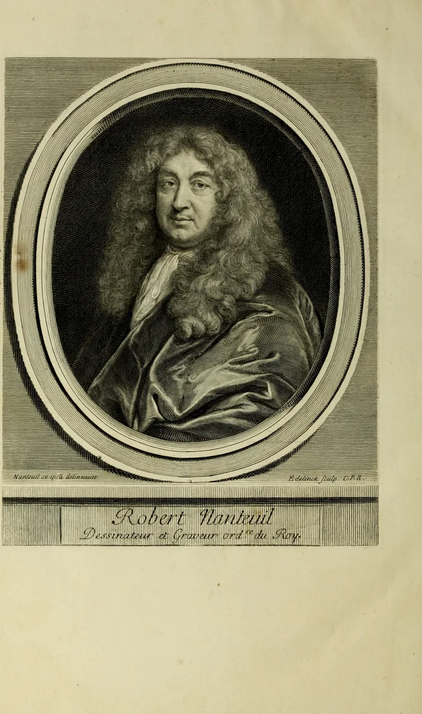 An illustration from Les hommes illustres qui ont paru en France pendant ce siecle : avec leurs portraits au naturel, 1696, leaf 219