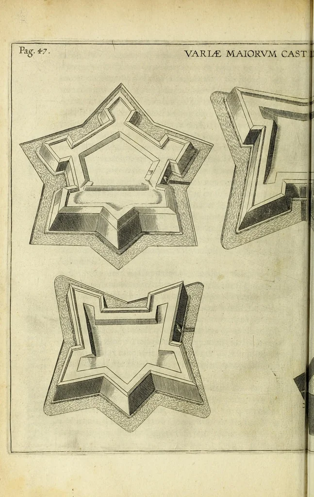 An illustration from Le siège de la ville de Breda : conquise par les armes du Roy Philippe IV. par la direction de l'Infante Isabelle Cl. Eug. par la valeur du Marquis Amb. Spinola, 1631, leaf 76