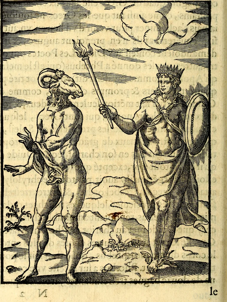 An illustration from Les images des dievx des anciens : contenans les idoles, covstvmes, ceremonies, & autres choses appartenans à la religion des payens, 1581, leaf 119