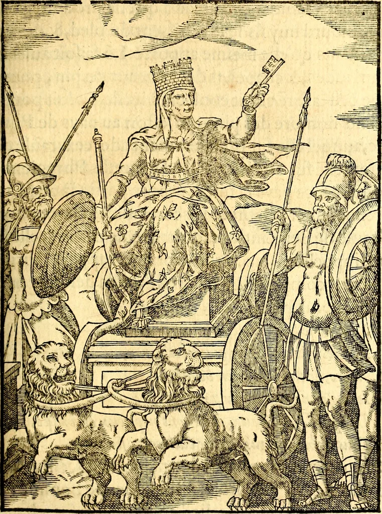 An illustration from Les images des dievx des anciens : contenans les idoles, covstvmes, ceremonies, & autres choses appartenans à la religion des payens, 1581, leaf 270