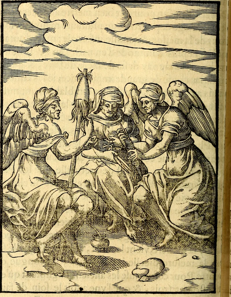 An illustration from Les images des dievx des anciens : contenans les idoles, covstvmes, ceremonies, & autres choses appartenans à la religion des payens, 1581, leaf 379