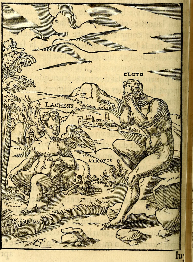 An illustration from Les images des dievx des anciens : contenans les idoles, covstvmes, ceremonies, & autres choses appartenans à la religion des payens, 1581, leaf 385