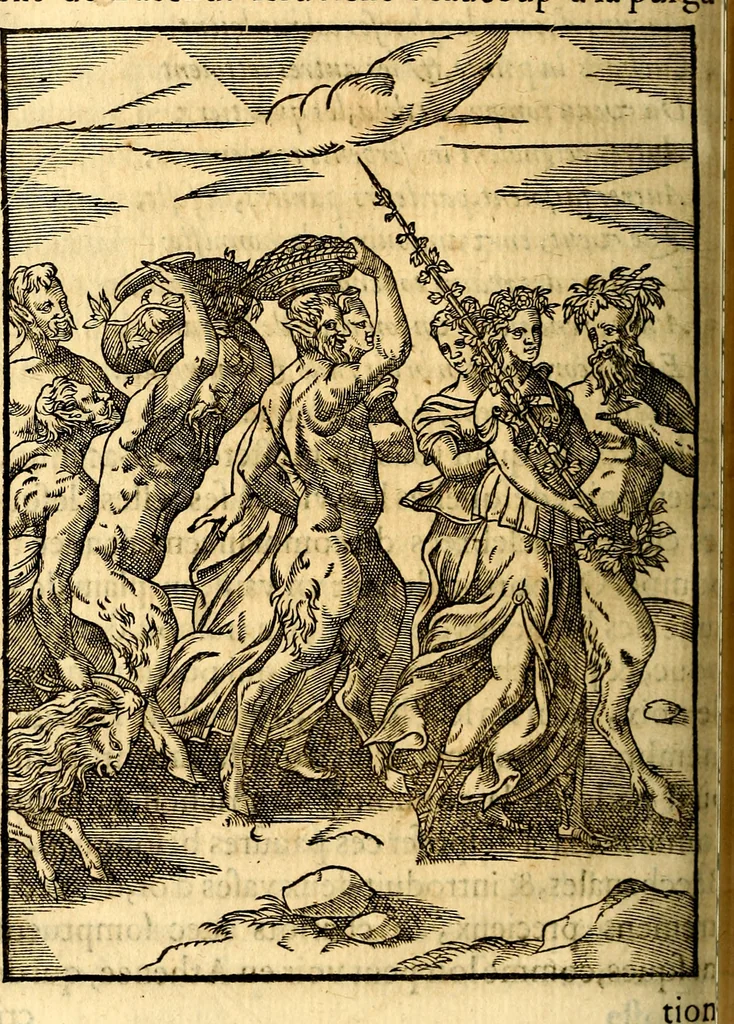 An illustration from Les images des dievx des anciens : contenans les idoles, covstvmes, ceremonies, & autres choses appartenans à la religion des payens, 1581, leaf 513