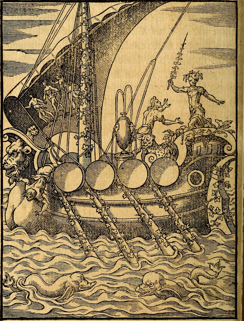 An illustration from Les images des dievx des anciens : contenans les idoles, covstvmes, ceremonies, & autres choses appartenans à la religion des payens, 1581, leaf 523