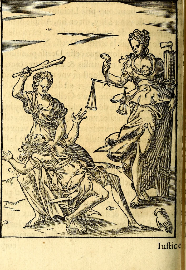 An illustration from Les images des dievx des anciens : contenans les idoles, covstvmes, ceremonies, & autres choses appartenans à la religion des payens, 1581, leaf 561