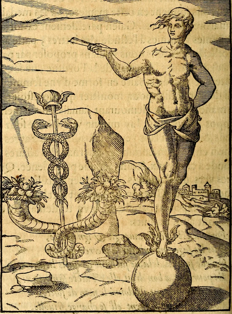 An illustration from Les images des dievx des anciens : contenans les idoles, covstvmes, ceremonies, & autres choses appartenans à la religion des payens, 1581, leaf 571