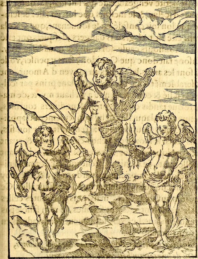 An illustration from Les images des dievx des anciens : contenans les idoles, covstvmes, ceremonies, & autres choses appartenans à la religion des payens, 1581, leaf 610